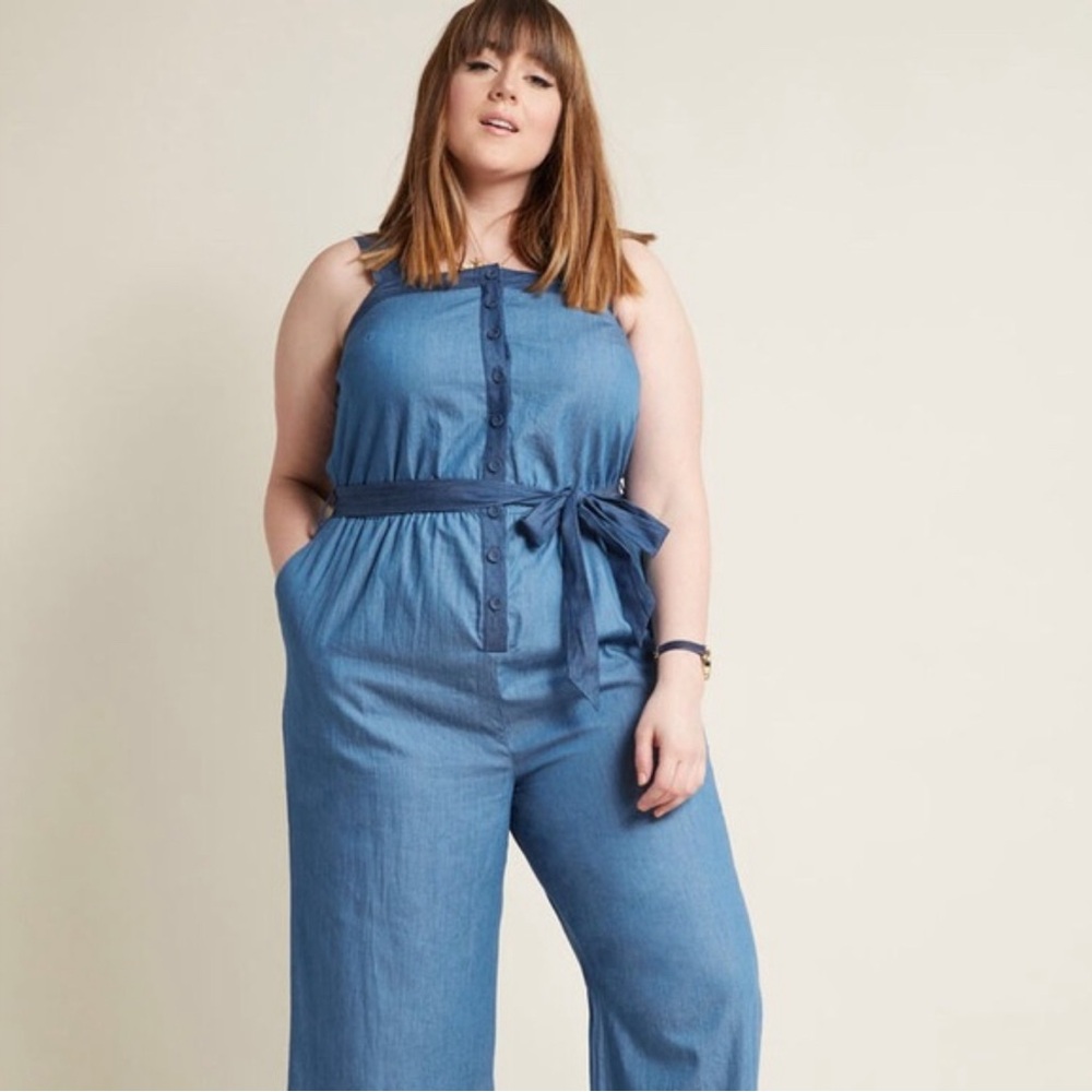 ModCloth 3X denim jumpsuit